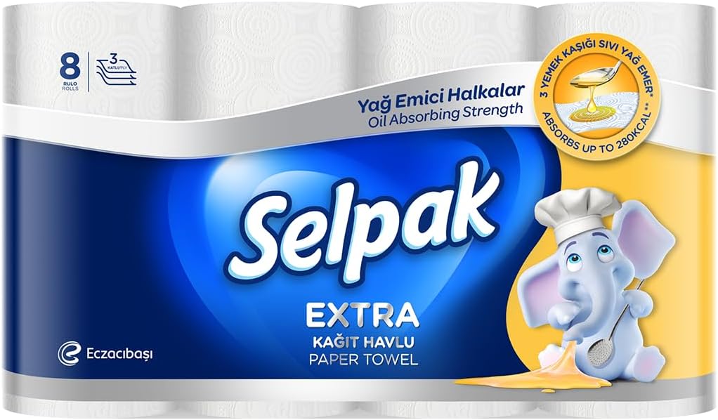 Selpak Extra Kağıt Havlu Yağ Emici 8'li