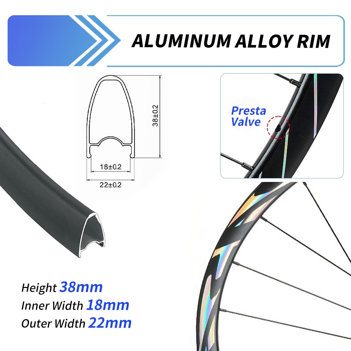 Rennrad-Laufradsatz 700C Steckachse Laufrad Set Scheibenbremse Fahrrad-Rad
