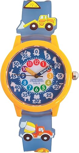 Reloj preescolar Reloj para profesor por primera vez con animales y colores para niños pequeños, preescolares y niños. Arena de silicona