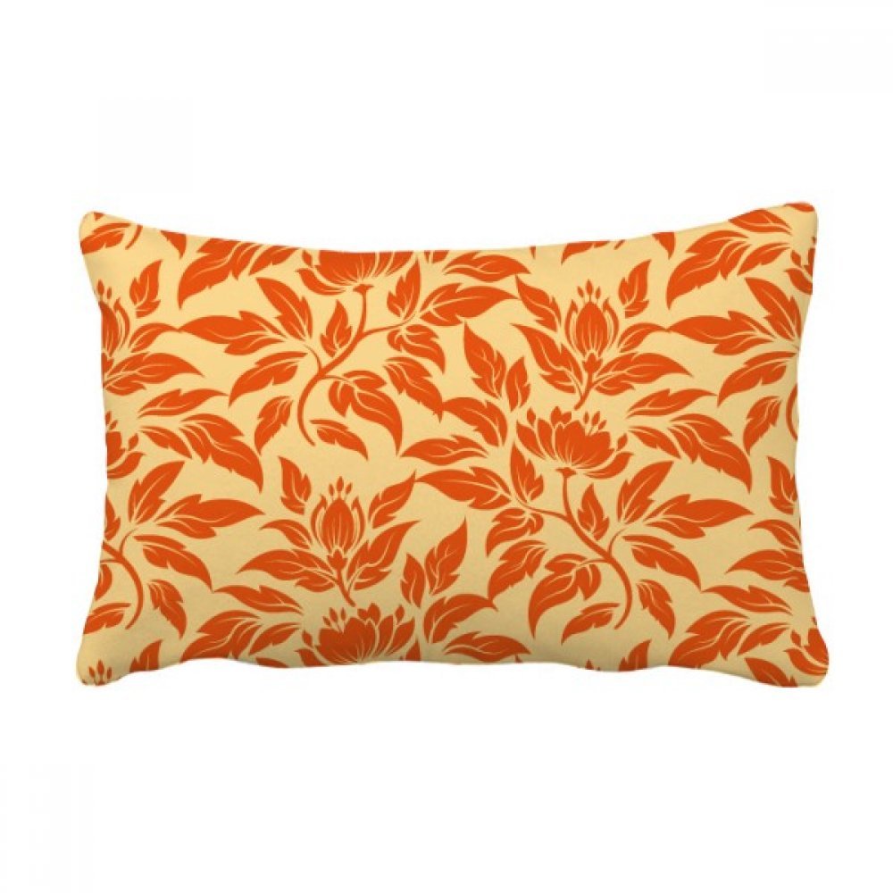 Coussin floral haut de gamme décoratif au motif classique doré