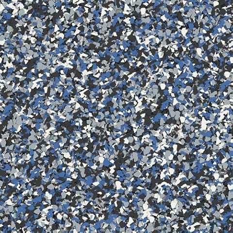 The Original Color Chips 1/16" MICRO Decorative Floor Coating Flakes for Epoxy Flooring - Enhances Interior/Exterior Surfaces - Garages, Basements, More - Premade Blends (40 Pounds, Electric Blue) Cover