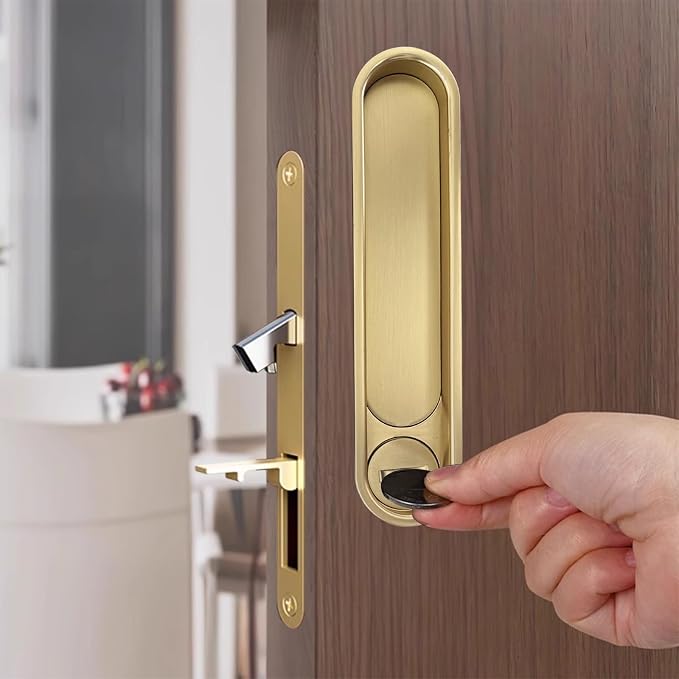 Cerradura para puerta corrediza Hoconnie con tirador oculto miniatura 2