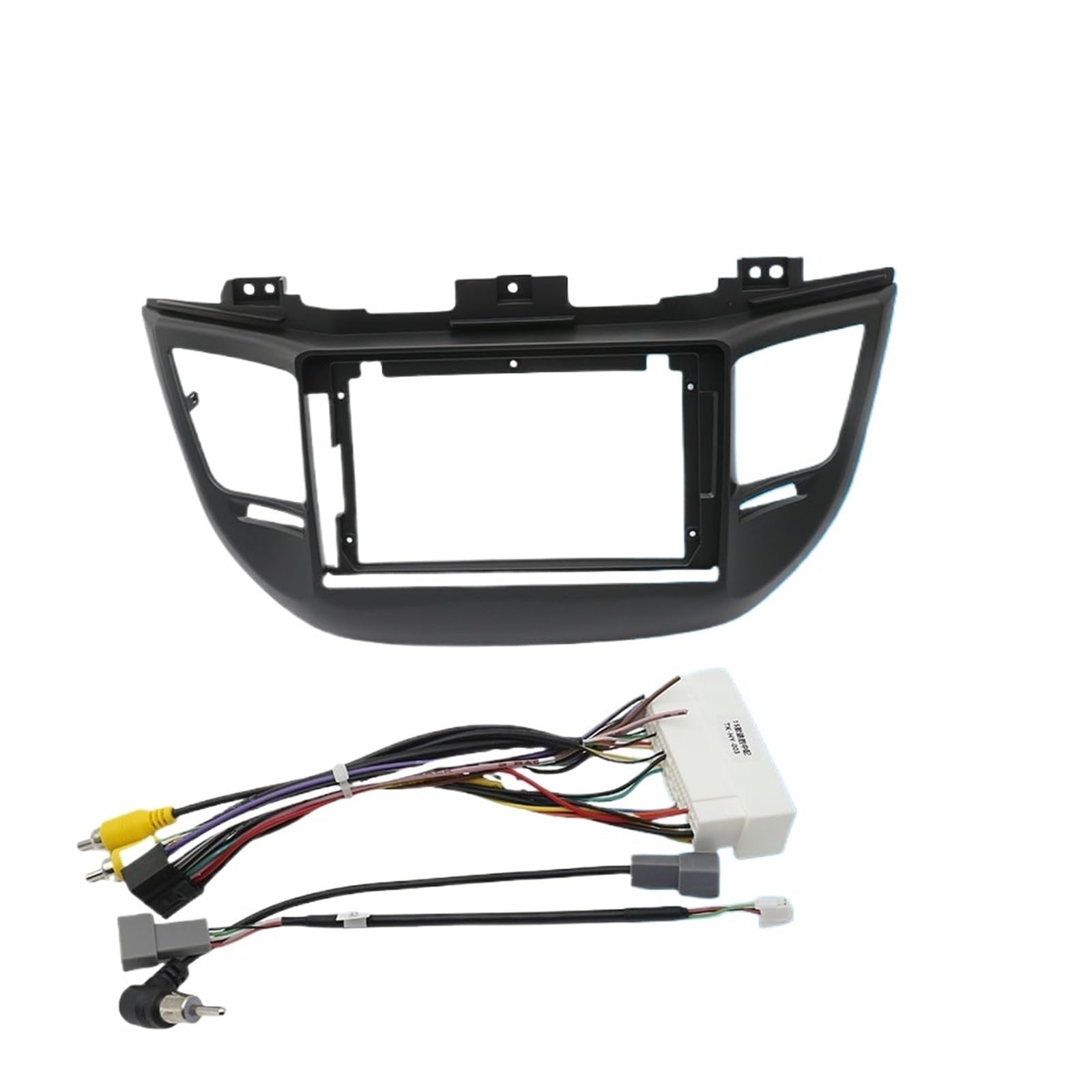 Telaio Adattatore Set di pannelli radio Adatto per HYUNDAI TUCSON 2015-2017 9 pollici autoradio stereo navigazione cavi cablaggio telaio