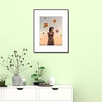 Vista 4 de Frametory, marco de fotos de aluminio de 16x20 - Marco negro de 16 x 20 con alfombrilla extraíble para foto de 11 x 14 - Marco de metal duradero