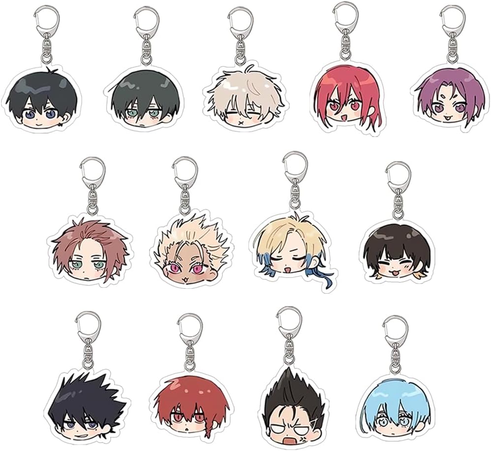 Anime Keychain Set Acrylic Keychain Bag Accessory Kawaii Anime