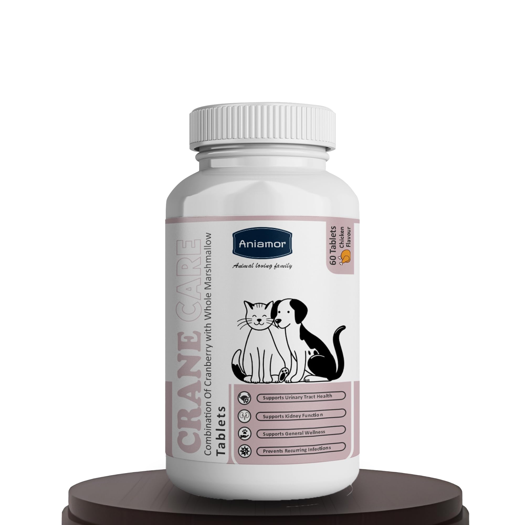 Crane CareTablets for Dogs and Cats | |Cran Care| Promotes Urinary Tract Health | Dogs and Cats Supplement | for All Life Stages | Chicken Flavour | 60 Tablets
