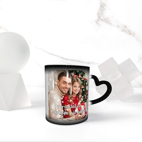 Miniatura 6 de Taza de café mágica personalizada 11oz personalizada con foto foto sensible al calor taza de café tazas cambiantes tazas mágicas personalizadasblack