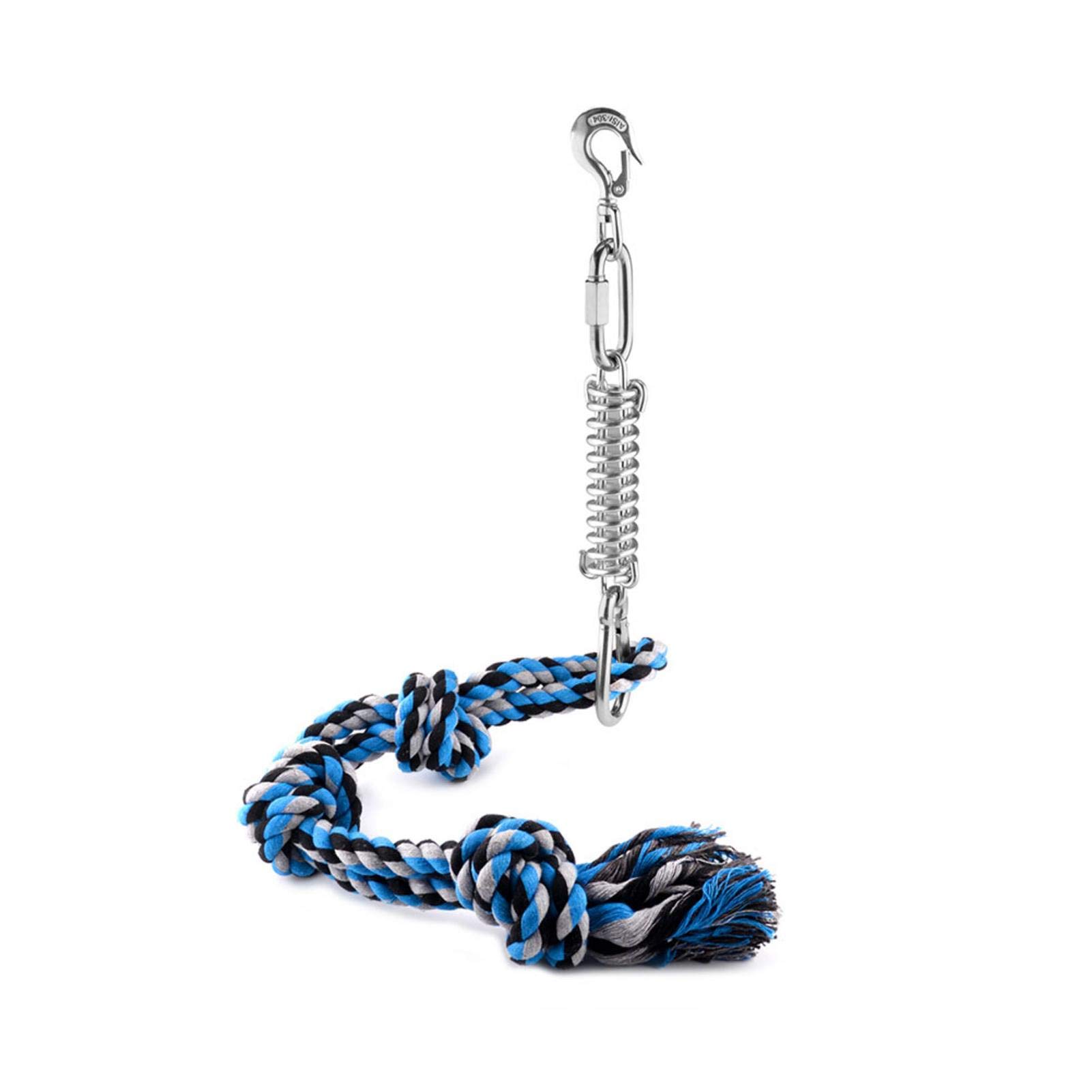 Spring Pole Dog Rope Toys with A Big Spring Pole Kit, Strong Dog Rope Toy for Medium to Large Dogs Outdoor Hanging Exercise Rope Pull