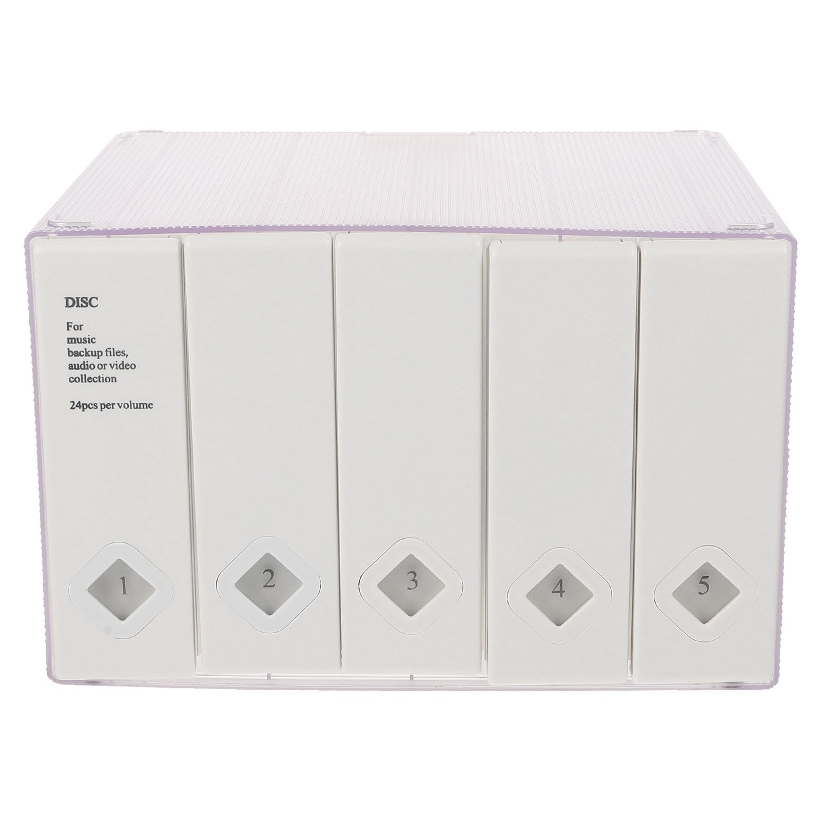 Estuche para CD de Gran Capacidad, Plástico Blanco