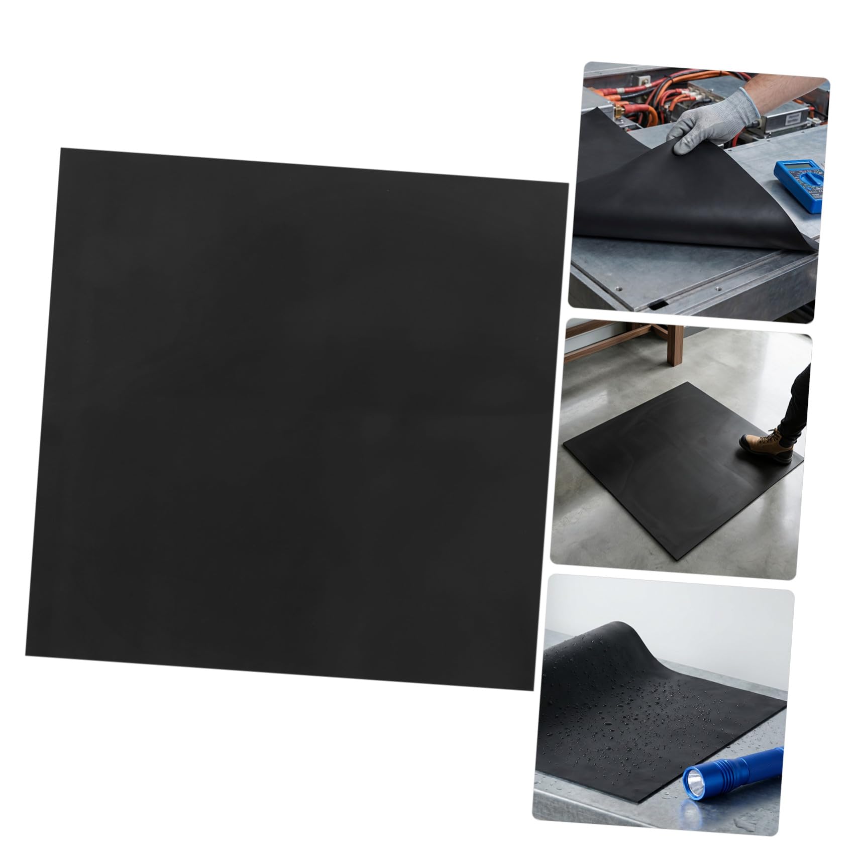 FRCOLOR 3 Pezzi Tappetino Antiscivolo e Ammortizzante in Gomma Isolante ad Elevata Tensione per Sala Distribuzione per Sicurezza Industriale