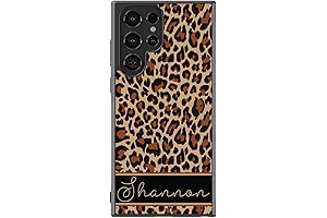 Leopard Animal Skin Personalized Black Rubber Phone Case