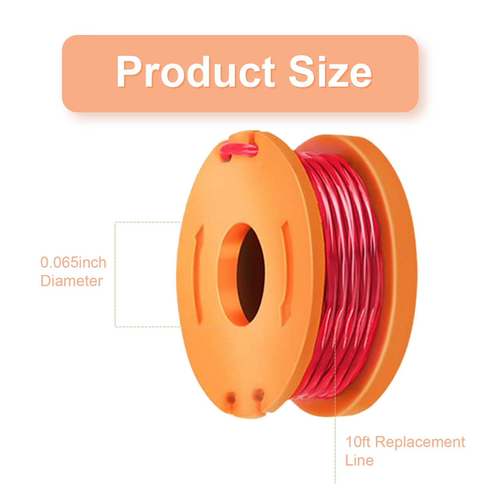 Trimmerspulen Für Worx Rasentrimmer – 4 Spulen + 1 Kappe, 0,2 Cm (1,65 Mm) Draht, Kompatibel Mit WG150, WG160 Usw.