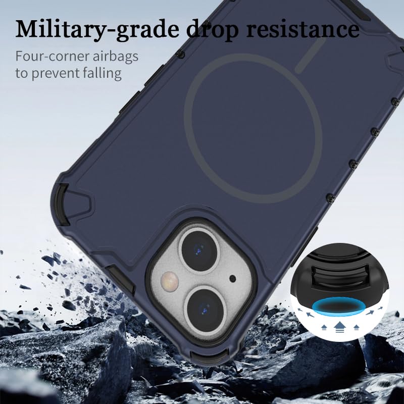 Coque iPhone 15 Plus bleu robuste pour éviter les bris d'écran et réparations coûteuses