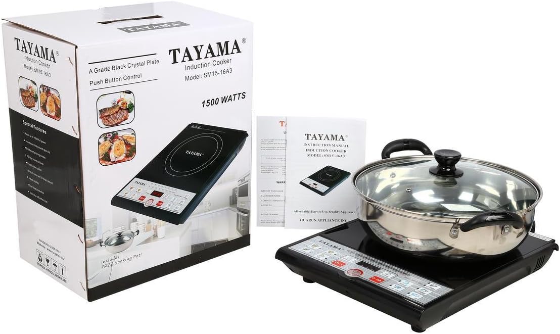 Tayama 1500-Watt Induction Cooker with Shabu Hot Pot