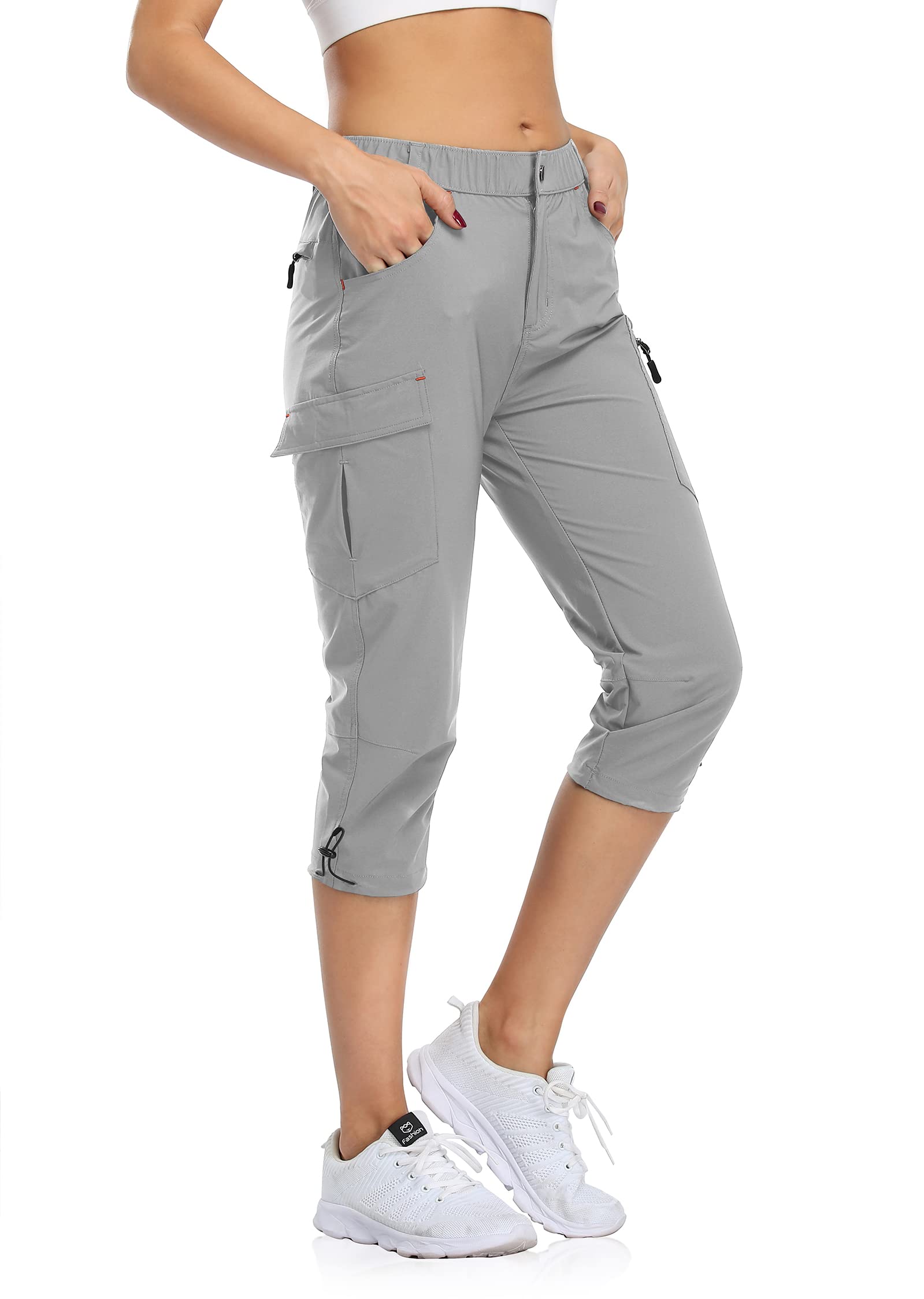  Flewolch Women's Lightweight Outdoor Quick Dry Capri Pants with UPF 50 Zipper Pockets
| Flewolch Women's Outdoor Hiking