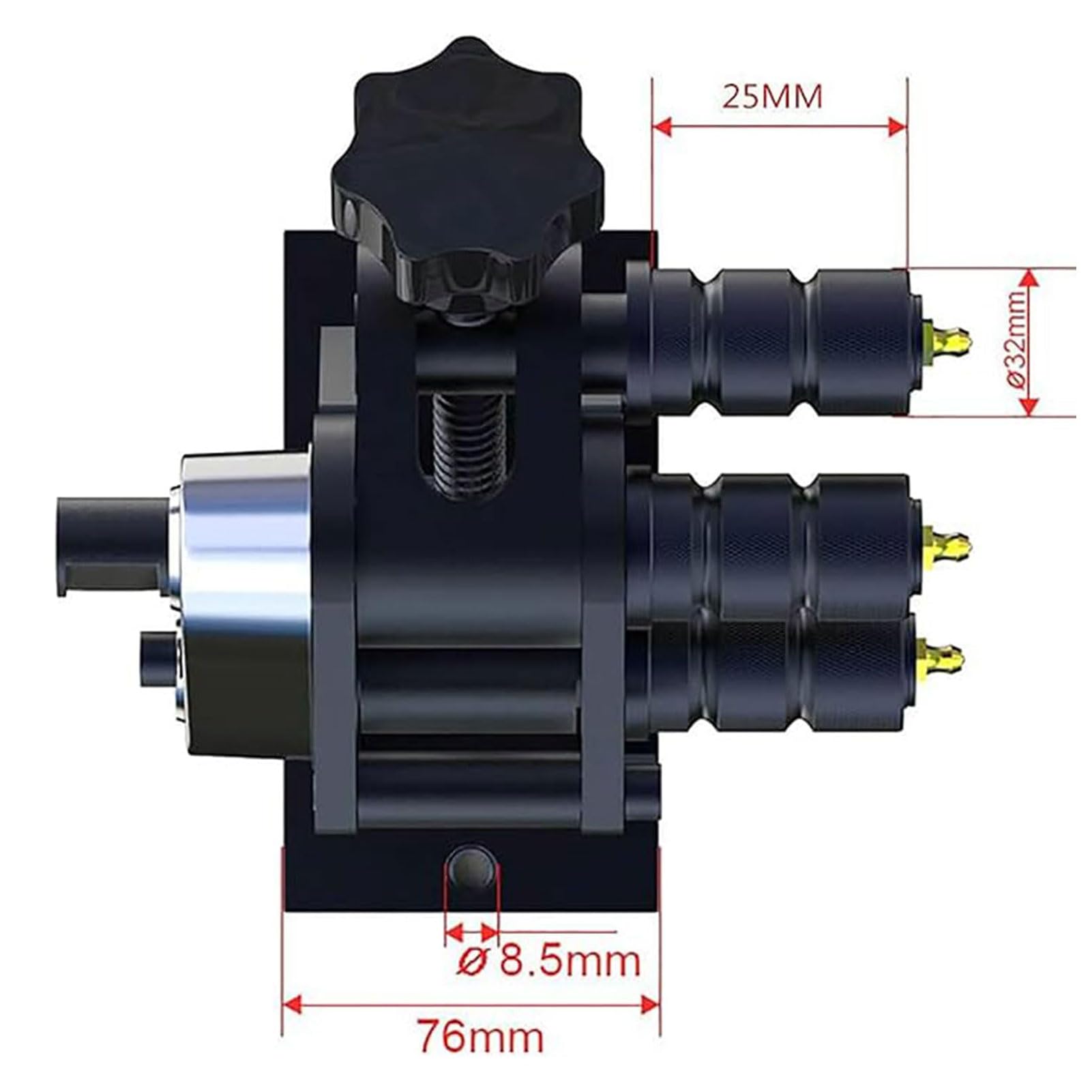 Cintreuse manuelle à anneaux pour tubes en acier, diamètre du rouleau réglable 32 mm, longueur de la poignée 300 mm pour projets de travail des métaux et de fabrication