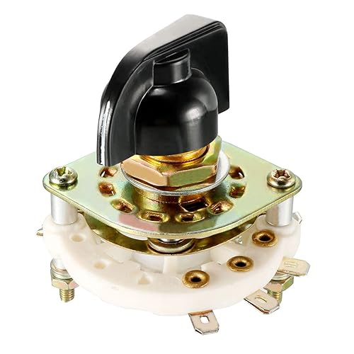 Interruptor giratorio selector de banda (pomo), 1P8T 1 poste 8 posiciones, 1 cubierta [para radio, TV, unidad de control de máquina industrial] – 1