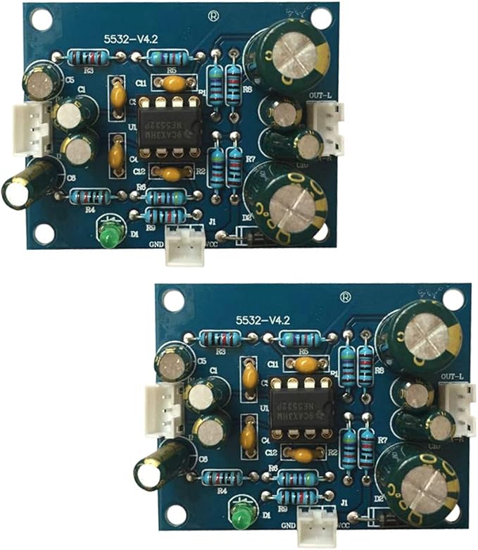 Amazon.co.jp 5532 プリアンプトーンボード デジタル ステレオ オーディオアンプ DIYキット DC 1235V 2個入