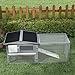 leoglint Large Rabbit Hutch Outdoor, 2-Tier 61