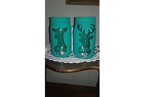 Nature-Inspired Buck and Doe Candle Jar Lanterns