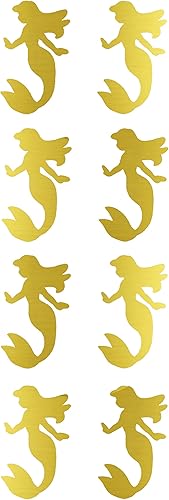 Royal Green Calcomanías de sirena bajo el mar para embalaje de regalo, recuerdos de fiesta, caja de regalo y bolsas de 1.969 in, calcomanías