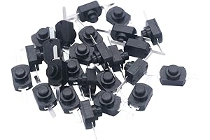 mxuteuk Self-Locking Mini On Off Switch, 50 Pack