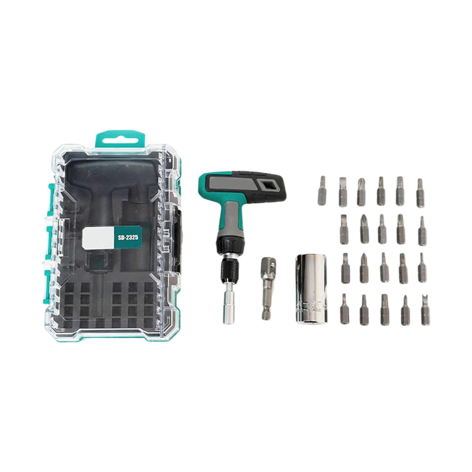 Professional 25Piece Ratcheting Screwdriver Set Includes 21Pcs Multiple Bit and Extension Rod for Various Applications Screwdriver Set