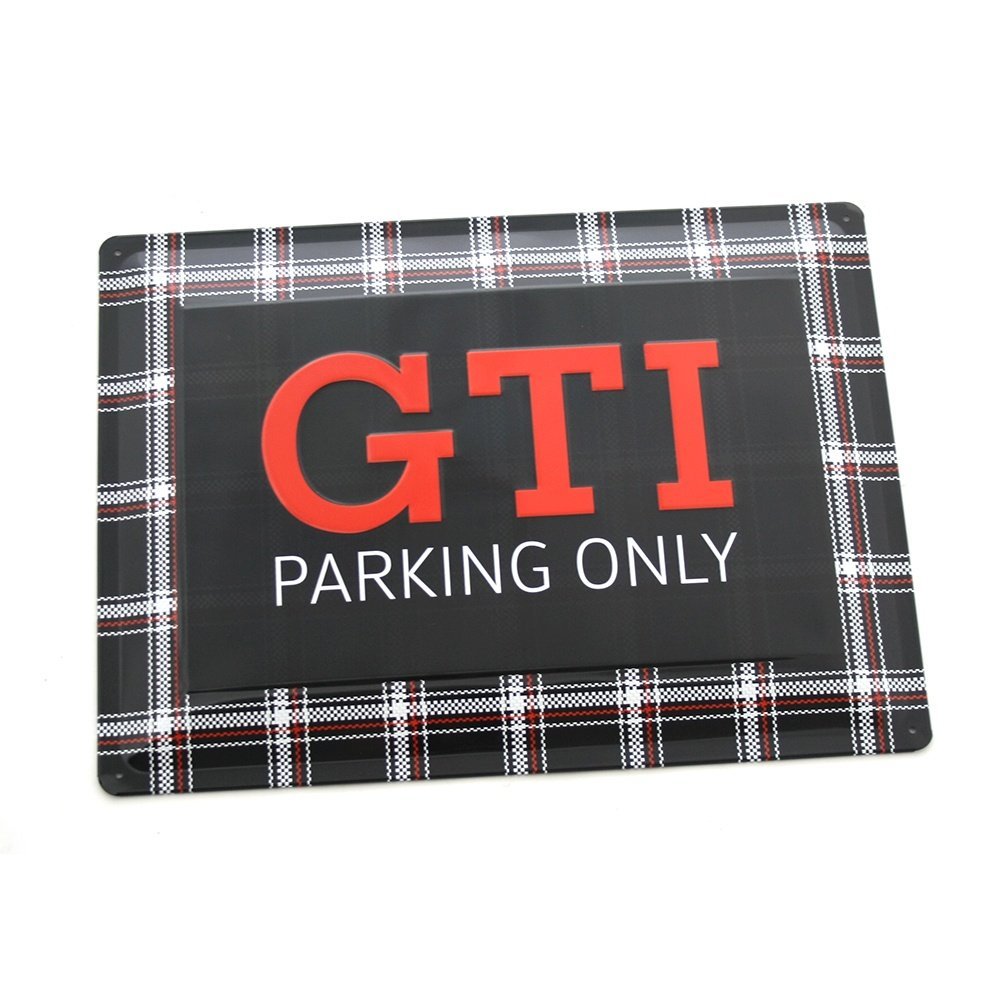 Volkswagen Classic Parts ZCP902908 Original GTI Tin Sign Parking Only Sign Parking Garage