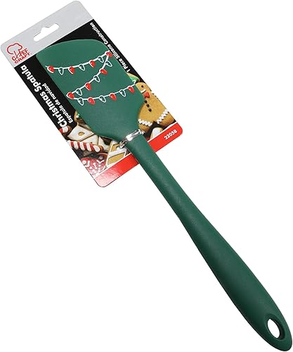 Miniatura 4 de Chef Craft Espátula navideña de silicona, 11 pulgadas de largo, color rojo