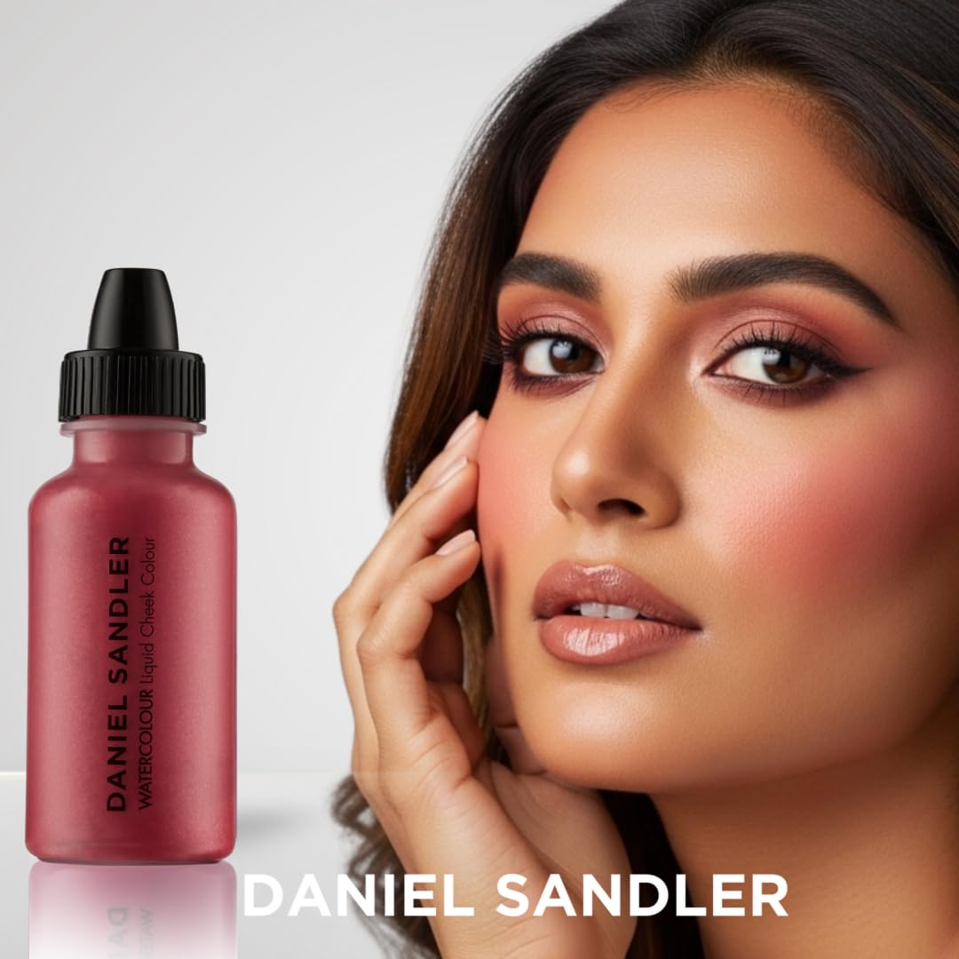 Daniel Sandler WATERCOLOUR LIQUID ILLUMINATOR - 'GRACE' 15ml – Shimmer Liquid Blush for Cheeks Make up, Highlighter – Oil-Free, Lightweight, Buildable & Long-Lasting for Cheeks & Lips
