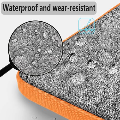 Image of Hseok Laptop Shoulder Bag 13 13.3 14 Inch Case Compatible with MacBook Pro /Neo 14 inch M5 /M4 /M3 /M2 /M1,Mac Air /pro /Neo 13 inch and Most 13 13.3 14 Notebooks,Spill-Resistant Briefcase,Dark Gray & Orange