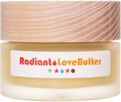 Living Libations - Crema de masaje comestible orgánica Radiant Love Butter | Natural, Wildcrafted, Vegan Clean Beauty (1.7 oz | 1.7 fl oz)