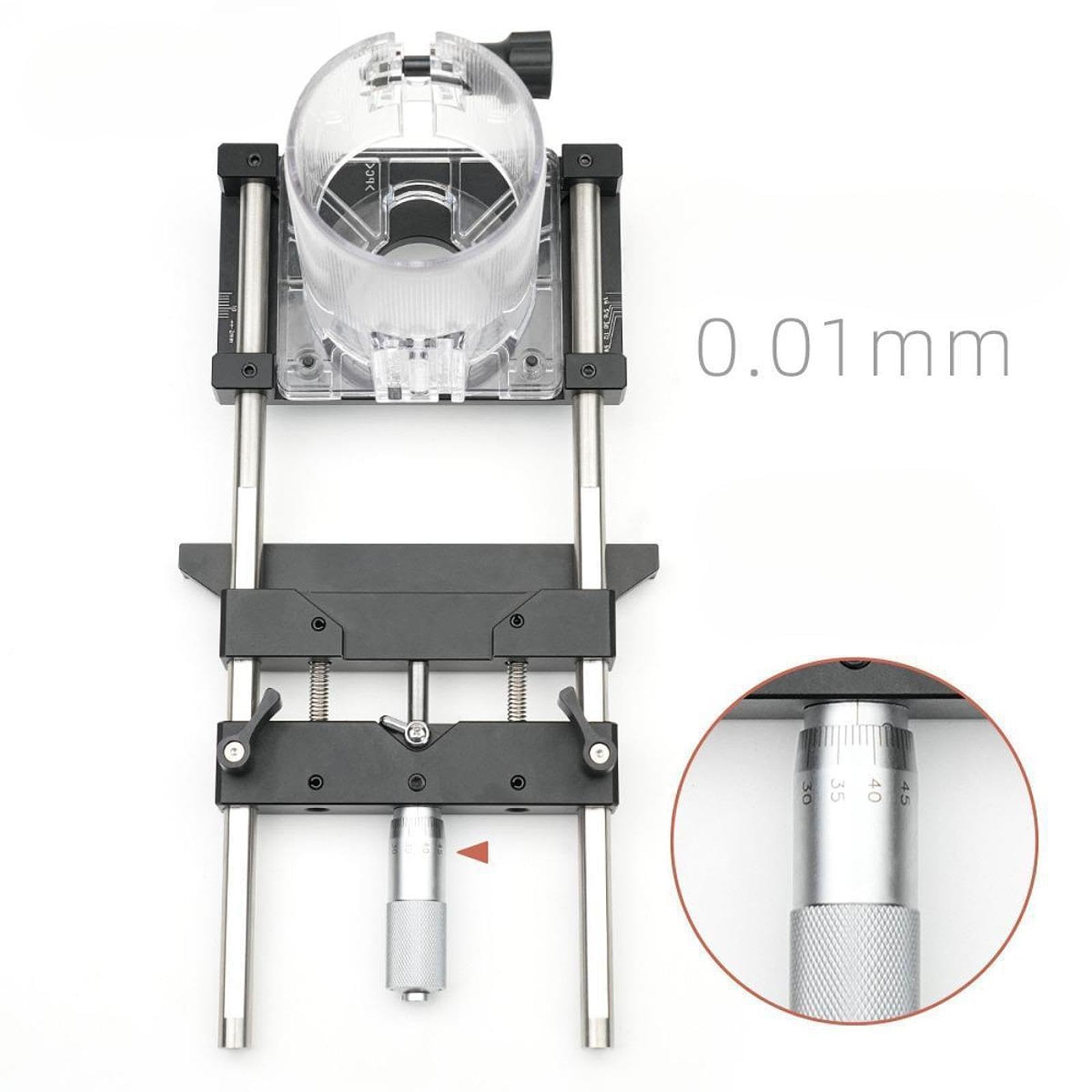 Base per fresatrice personalizzabile, utensile per scanalatura regolabile, progettato per tagli e scanalature precisi del legno. Staffa per scanalatura per fresatrice,