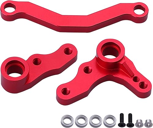 Miniatura 6 de HobbyPark Conjunto de dirección de aluminio para piezas de actualización 110 Redcat Blackout XTE, compatible con XBE SC Pro, reemplaza BS213-014