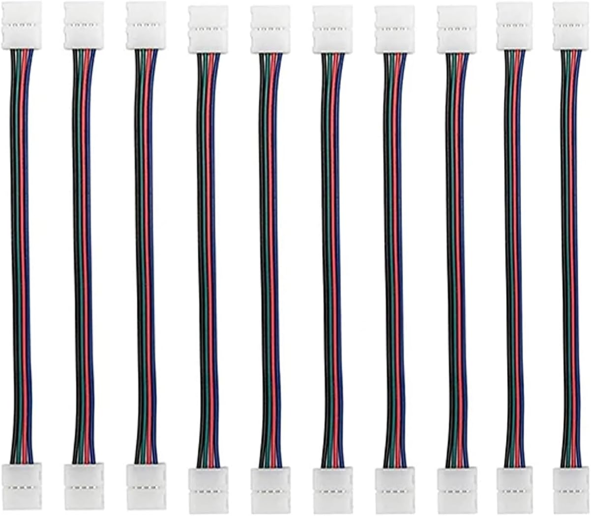 ZMFGMN 10 Piece Set of 5050 3528 RGB LED Light Strip connectors, 4-pin ...