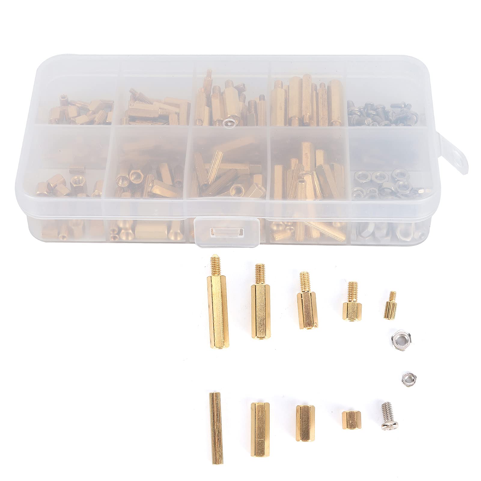Standoff Spacer Pillar, Stainless Steel M4 Screw Brass Strong for Communications for Engineer-image-17
