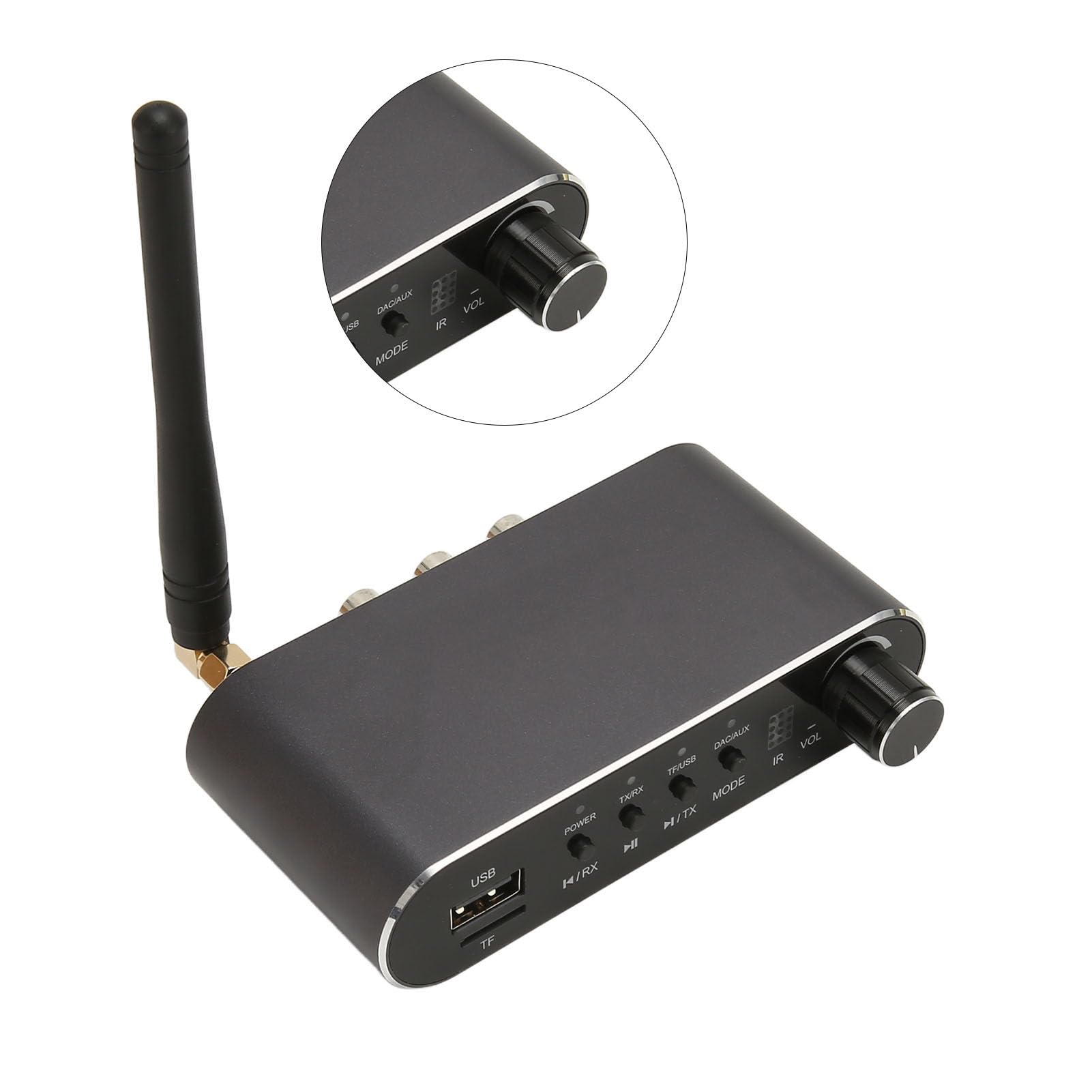 Bluetooth 5.1 Sender Empfänger, Kabelloser Audio Adapter Sender Empfänger, Glasfaser Koaxial HiFi Audio Adapter für Fernseher, Computer, Heim Stereoanlage, Kopfhörer