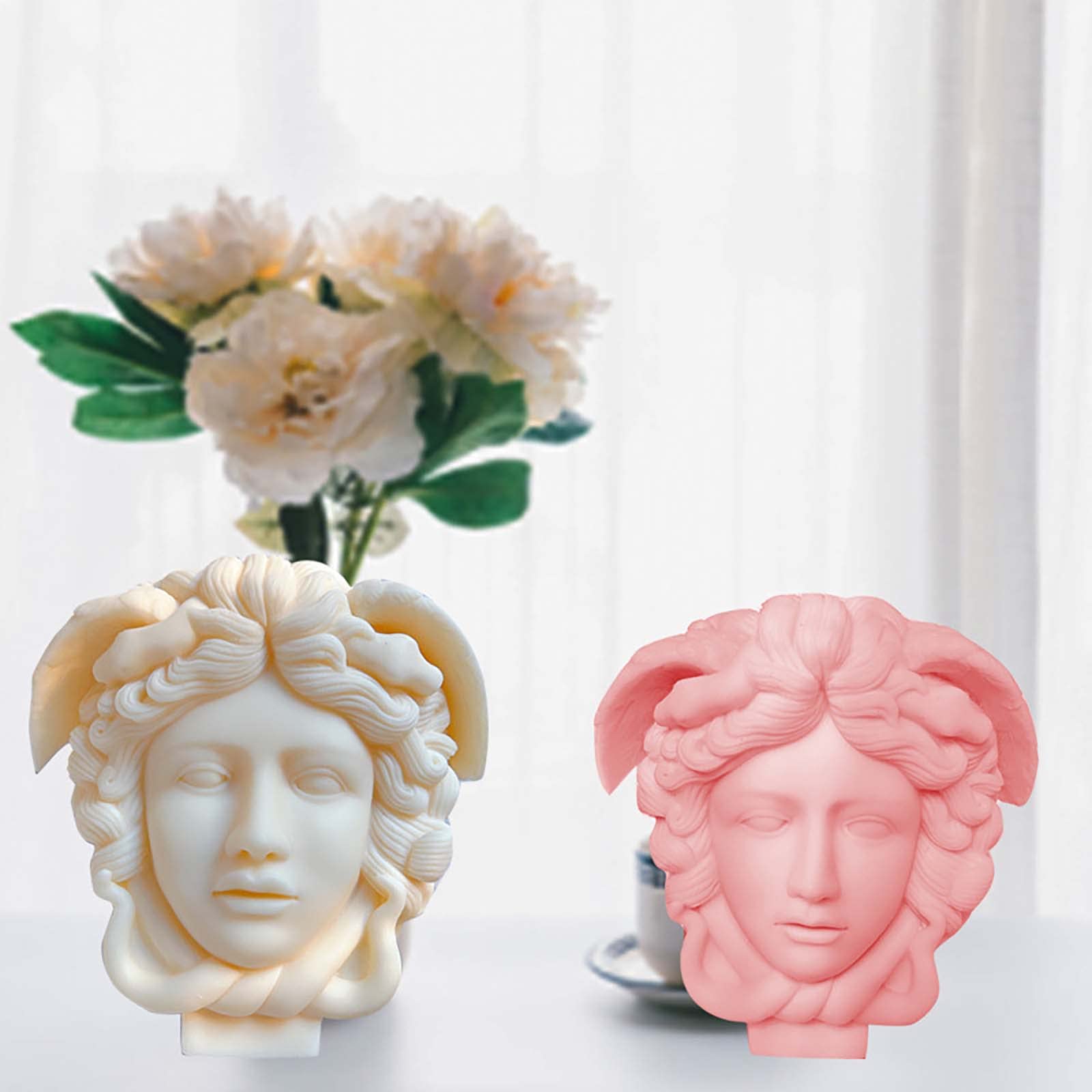 Grainrain Geometric Silicone Candle Mold - Large 3D Abstract Art Mold For Candles, Soap & Resin (F18-G103)