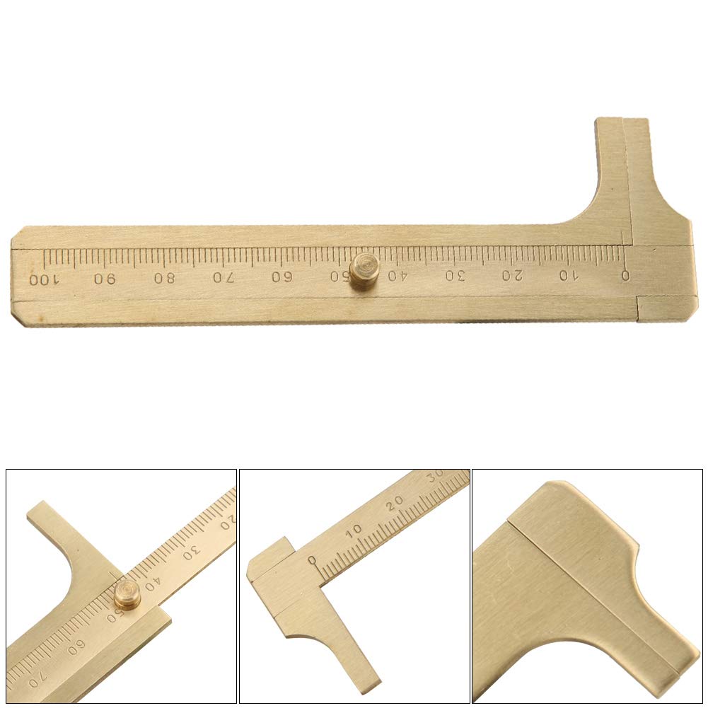 Calibro A Corsoio In Ottone - Strumento Di Precisione Per Misure Esterne E Interne (80mm) - Foto 7