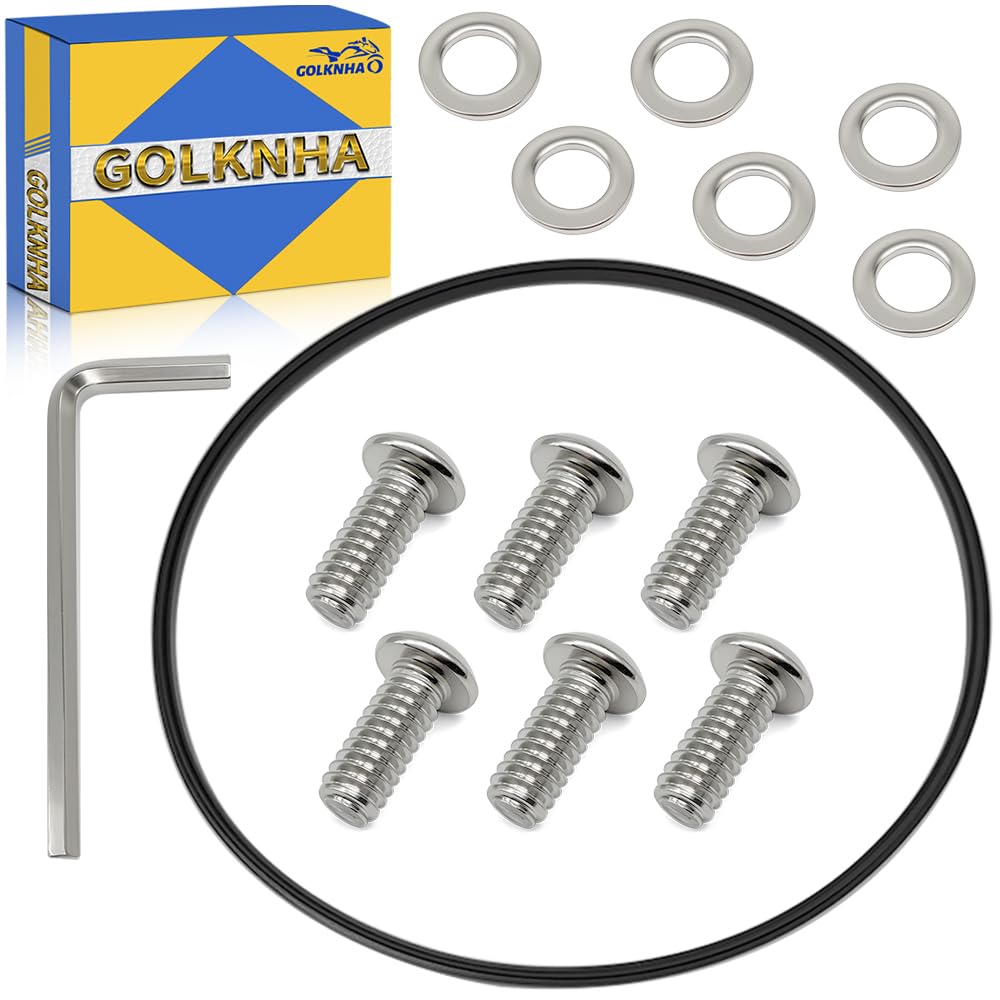 6 PCS-304 Stainless Steel Replacement Derby Cover Screw Bolt Kit for Sportster 883 1200, Iron Roadster Seventy Forty Eight OEM #25463-94A 943