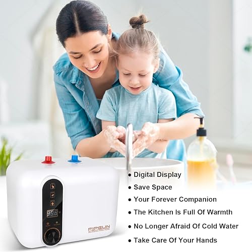 Miniatura 3 de Calentador eléctrico de agua caliente de 110120 V, tanque compacto pequeño, Rv Tr 2.5-3.0 galones remolque 1440-1500 W cocina instantánea debajo del