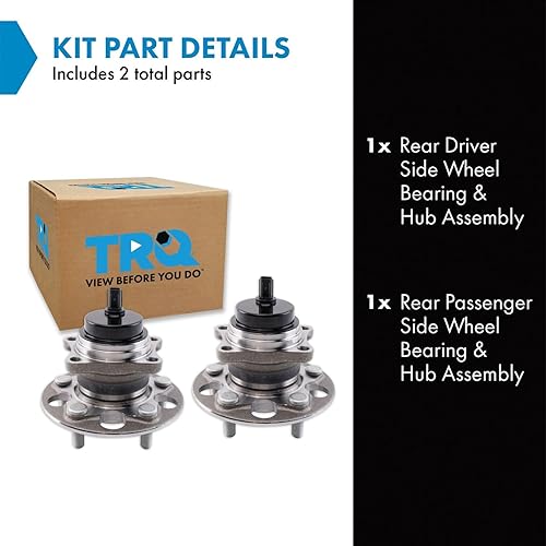 Vista 1402 de TRQ Juego de 2 rodamientos y bujes de rueda trasera izquierda y derecha compatible con Ford Expedition 2007-2010 Lincoln Navigator 2007-2010