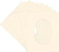 Vista 28 de CountryArtHouse Marco ovalado verde cazador de 5 x 7 pulgadas, sin ácidos, con núcleo blanco, corte biselado para fotos de 4 x 6, se adapta a marcos