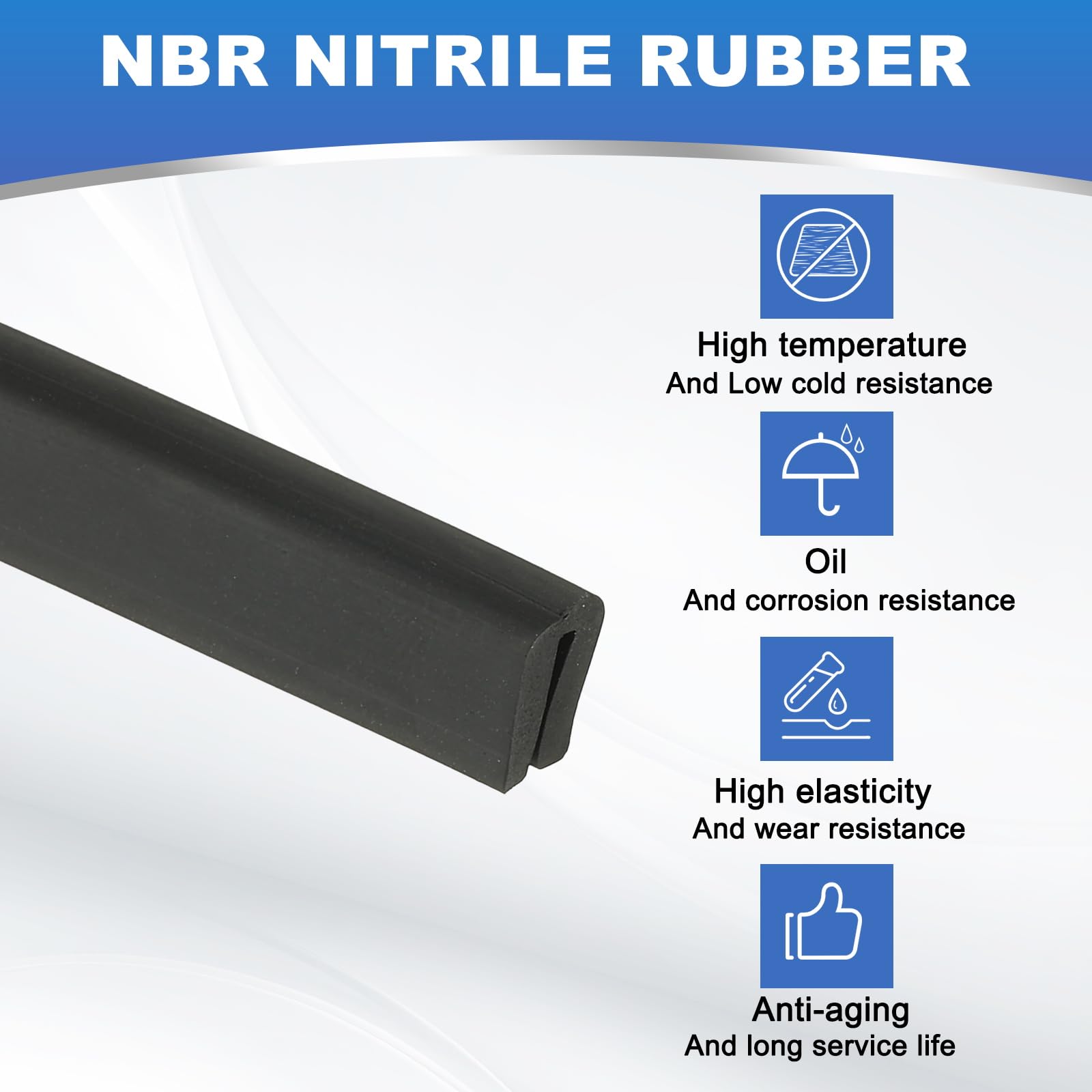 PATIKIL 1mm Rubber Edge Trim, 2 Meter Edge Protector U Channel Edge Trim for Sheet Metal Car Doors, Hatches, Table Corners, Black - Image 4