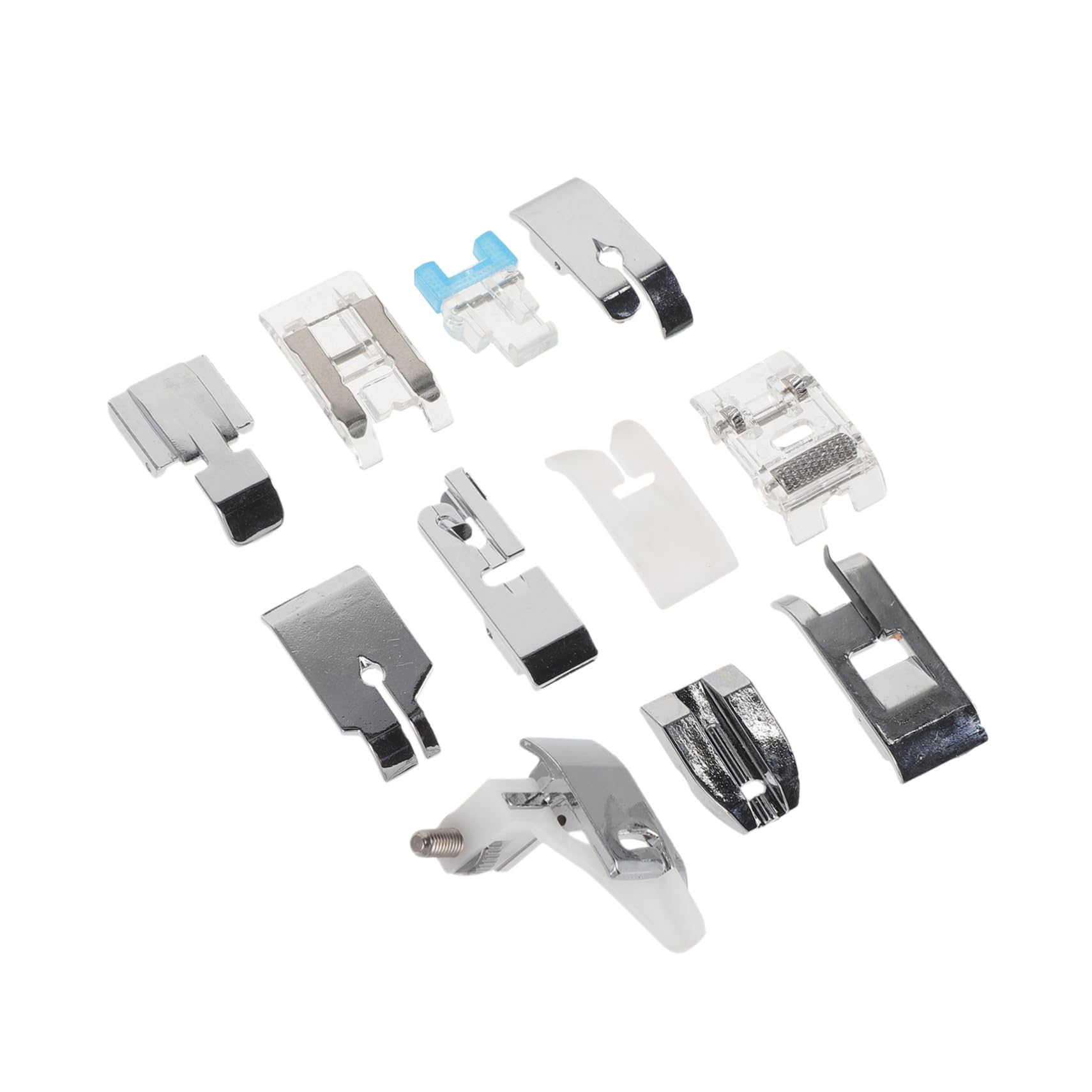 SHINEOFI 3 Set Piedino per Macchina da Cucire Piedino premistoffa Piede orlato Sewing Machine Piedini per Cucitura Multifunzione Piedino per Cucire sostituibile Lega di Zinco e plastica