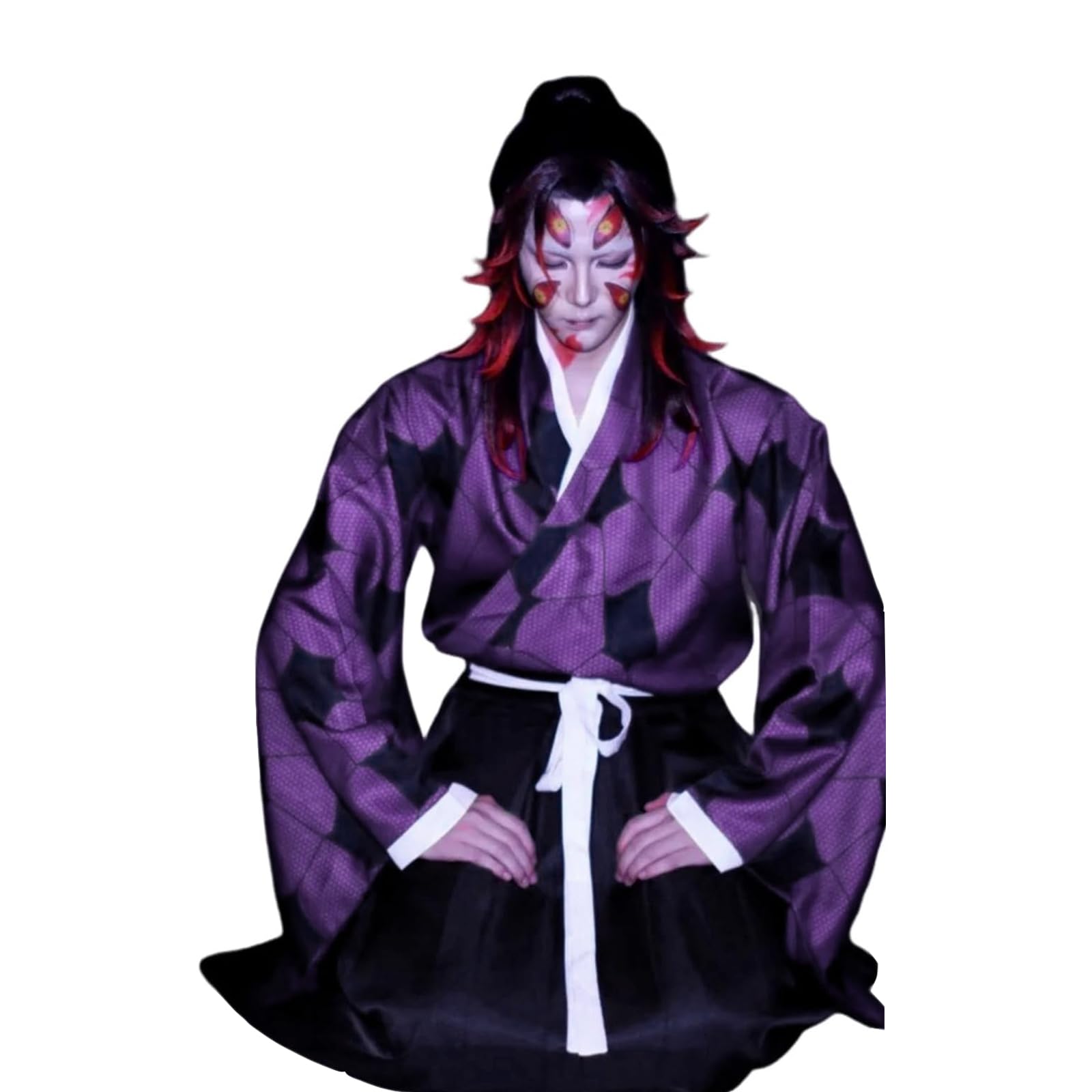 CR ROLECOS Anime Kokushibou Cosplay Costume Kimono Outfits Uniform Set for Men Boys Halloween Party S — image 1