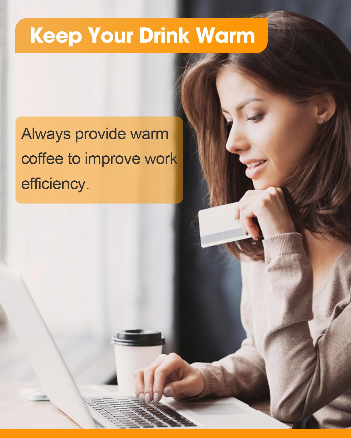 Calentador de café eléctrico que mantiene el calor, calentador de tazas de escritorio inteligente con 3 ajustes de temperatura, calentador de tazas, calentador de té, calentador de bebidas eléctrico