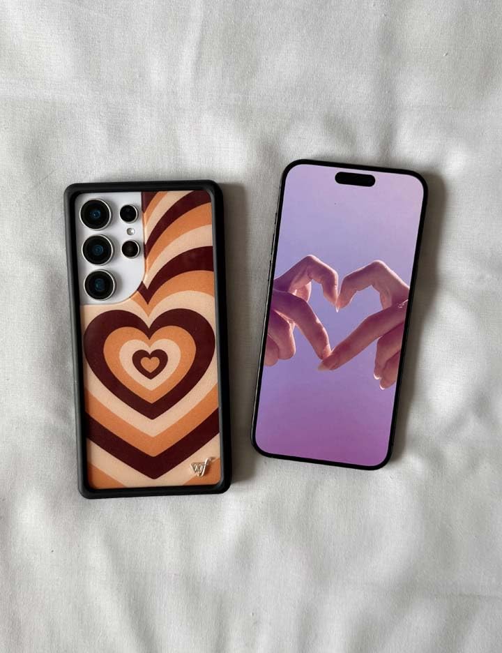 Image of Wildflower Cases - Compatible with iPhone 16 | Protective Black Bumper, 6.5ft Drop Test Certified, Women Owned Small Business | Latte Love Mocha
