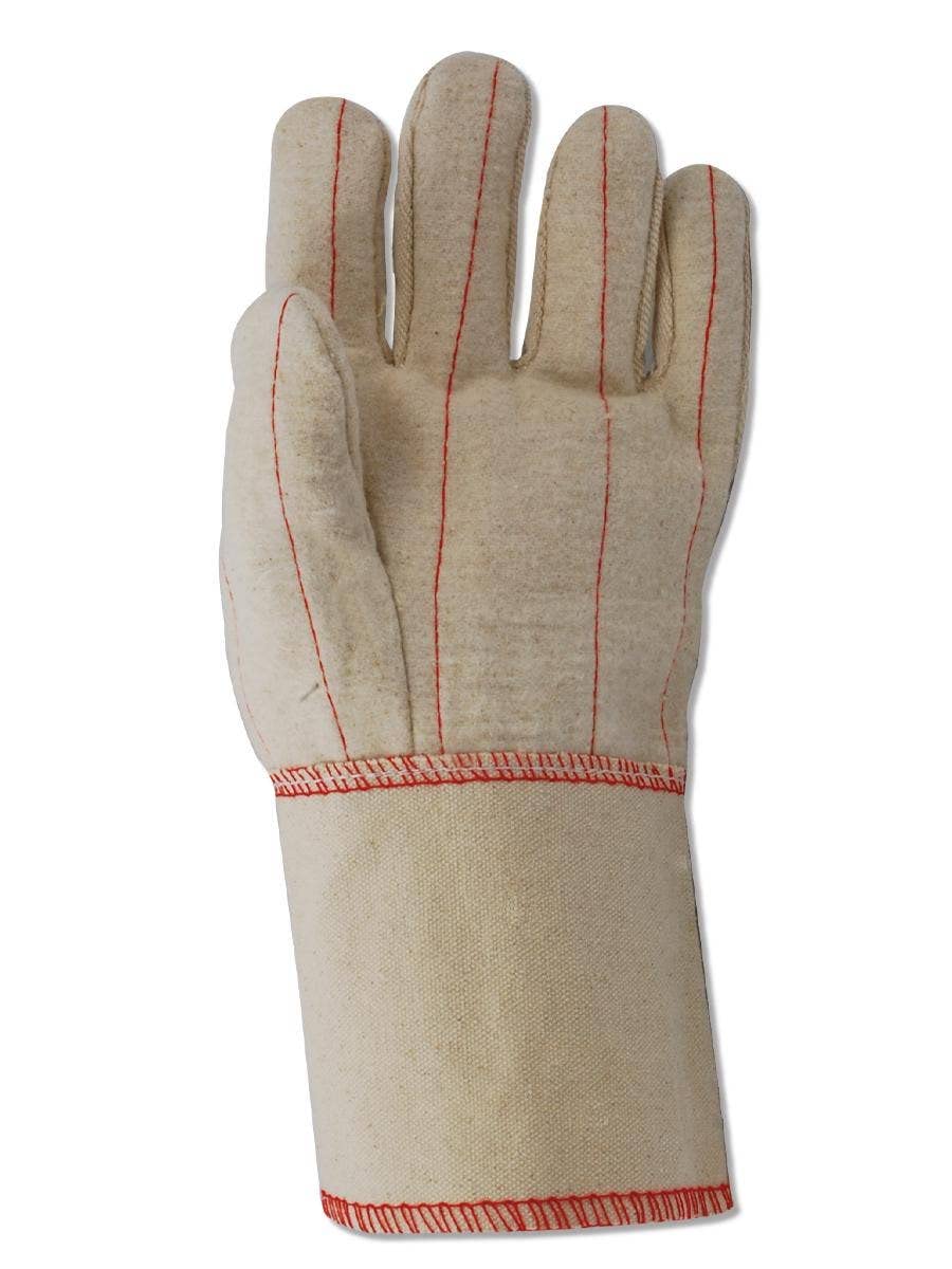 Magid 97KGT Heater Beater 97KBT 24 oz. Cotton Canvas Hot Mill Gloves, Standard, Natural (One Dozen) - Image 2