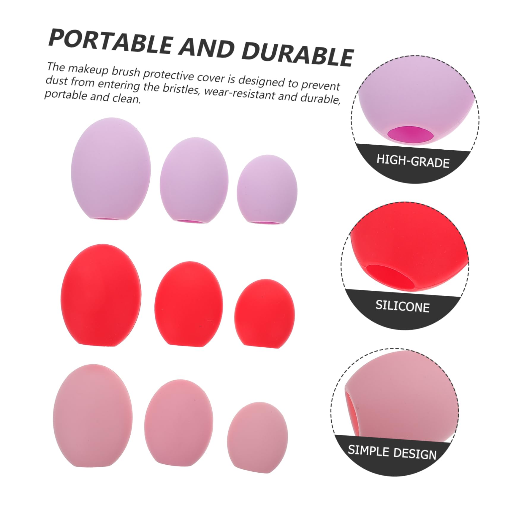 Healeved 36pièces Couvercles De Pinceaux De Maquillage Silicone Antipoussière Pour Voyage La Forme Pinceaux Et Améliore La Durabilité Maquillage De Couvercles Silicone
